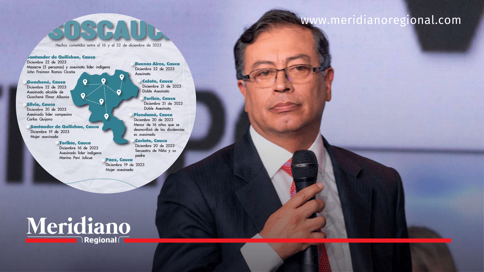 Presidente Petro indiferente ante la ola de violencia que azota al Cauca
