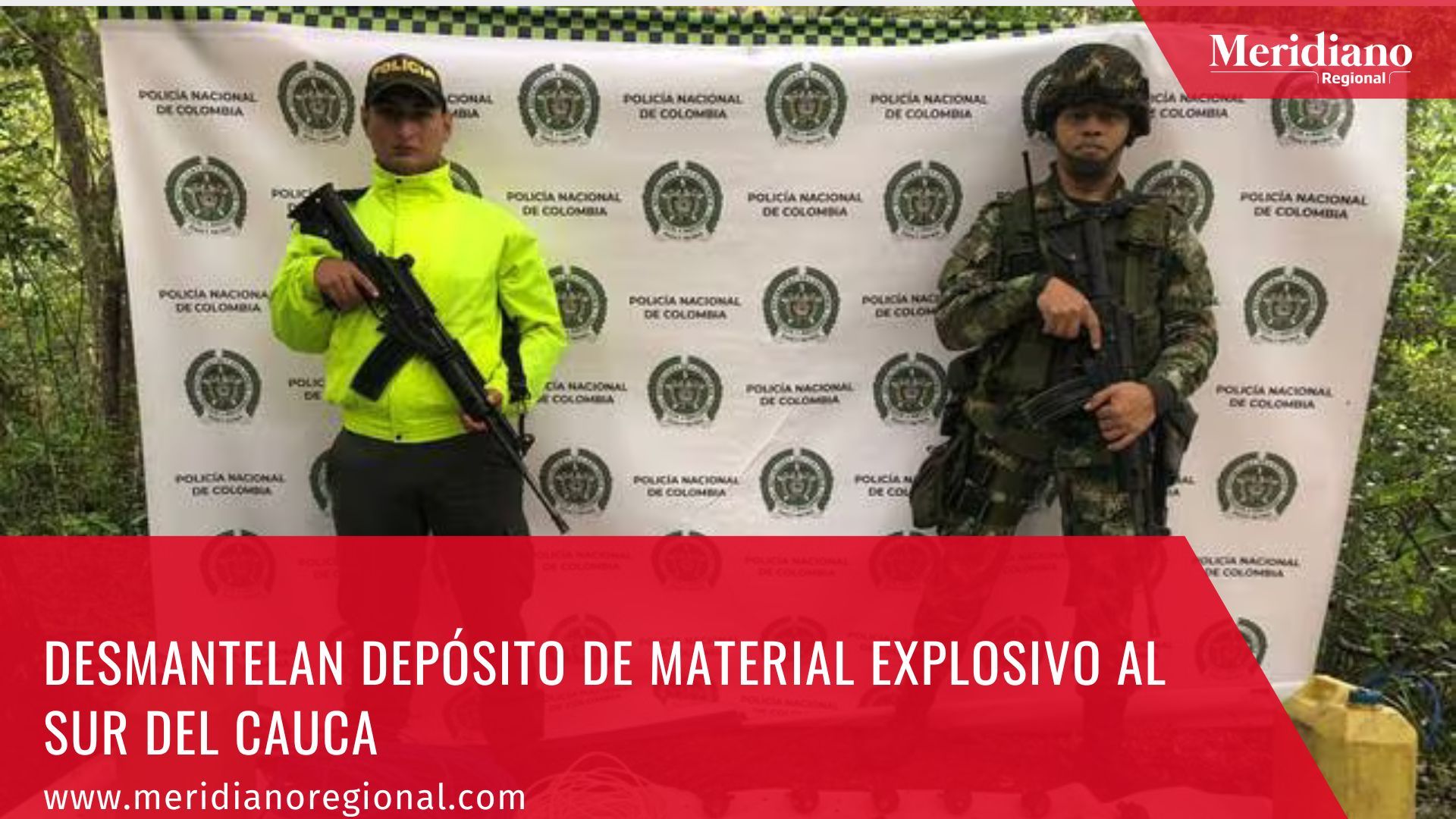 Desmantelan depósito de material explosivo al sur del Cauca