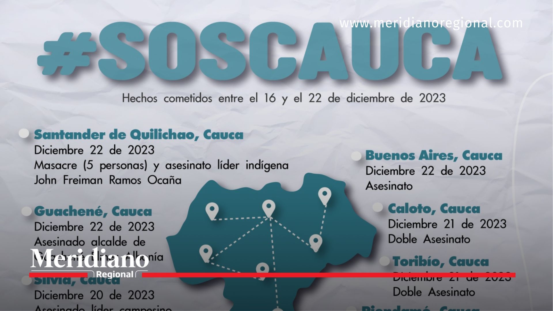 meridiano regional - Se encienden las alarmas en el Cauca por racha de violencia en los últimos días  - noticias cauca - noticias colombianas - noticias colombia