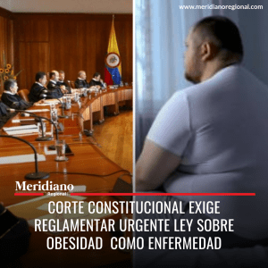 Meridiano regional - Corte Constitucional exige reglamentar urgente ley sobre obesidad como enfermedad - noticias colombia - noticias colombianas - Meridiano Regional Meridiano regional - Corte Constitucional exige reglamentar urgente ley sobre obesidad como enfermedad - noticias colombia - noticias colombianas