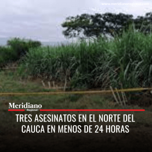 meridiano regional - Tres asesinatos en el norte del Cauca en menos de 24 horas - departamento del Cauca - Santander de Quilichao - Caloto - Miranda - norte del cauca