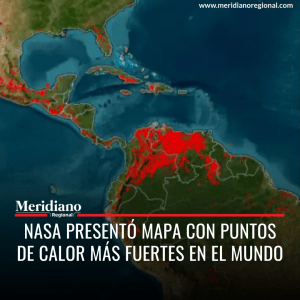 Meridiano regional - noticias cauca - noticias colombia - noticias colombianas - Nasa presentó mapa con puntos de calor más fuertes en el mundo, Colombia con muchas concentraciones