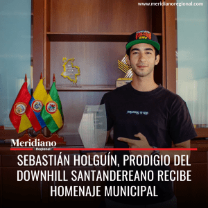 Sebastián Holguín, prodigio del Downhill Santandereano recibe homenaje municipal - meridiano regional - Germán Holguín - feria de Manizales - Instituto Municipal Para el Deporte y la Recreación - noticias Santander de quilichao
