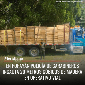 En Popayán Policía de Carabineros incauta 20 metros cúbicos de madera en operativo vial - meridiano regional - noticias cauca - noticias Popayán