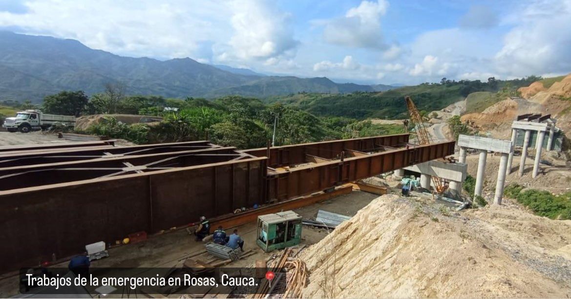 Vía definitiva en Rosas, Cauca será entregada en febrero
