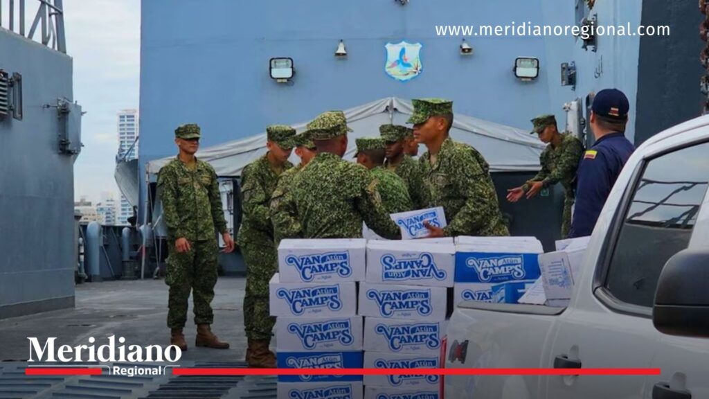 La Armada de Colombia llegó con ayuda humanitaria a La Guajira tras intensas lluvias