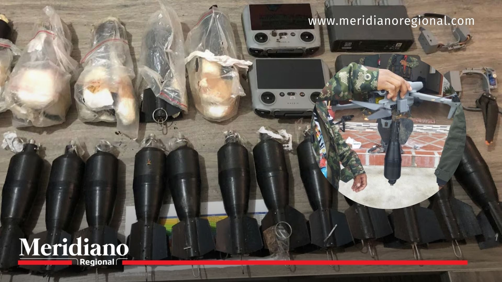 Hallan 18 granadas para drones en Nariño