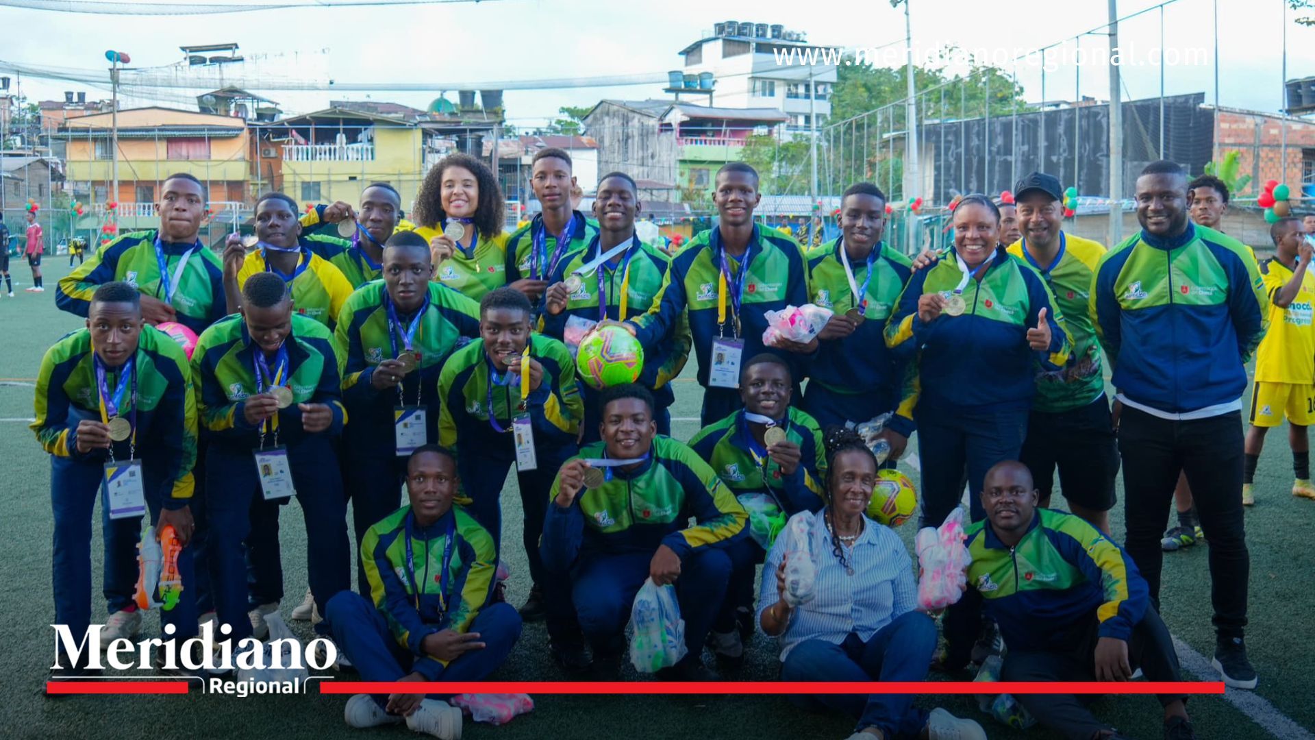 Oro histórico para el Chocó en los Juegos Intercolegiados Oro- medalla- histórico- Juegos Intercolegiados- equipo juvenil- fútbol- deporte- Chocó- Colombia- reconocimiento- premios- gobernación-