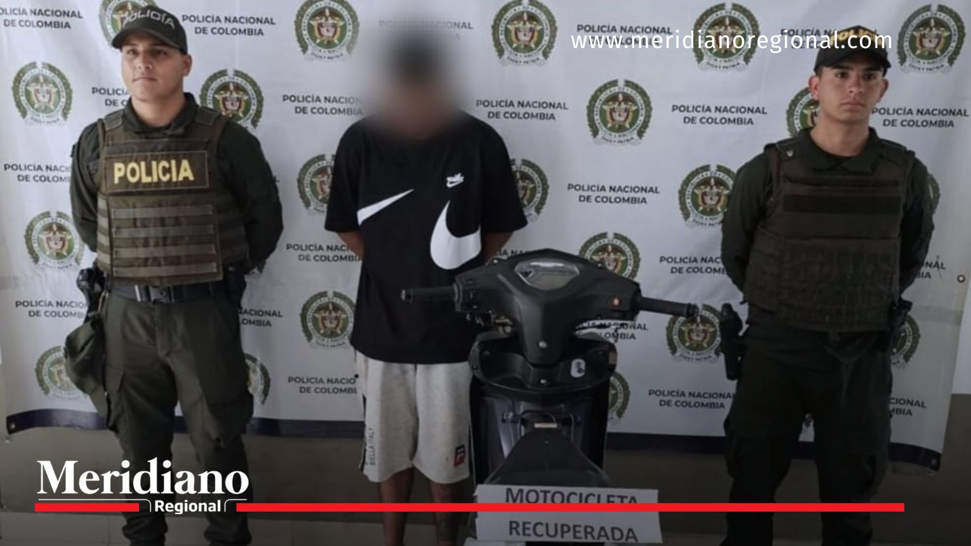 Capturado por receptación en Padilla capturado- receptación- motocicleta- hurto- robo- registros- controles- Policía- Padilla- Cauca- Colombia-