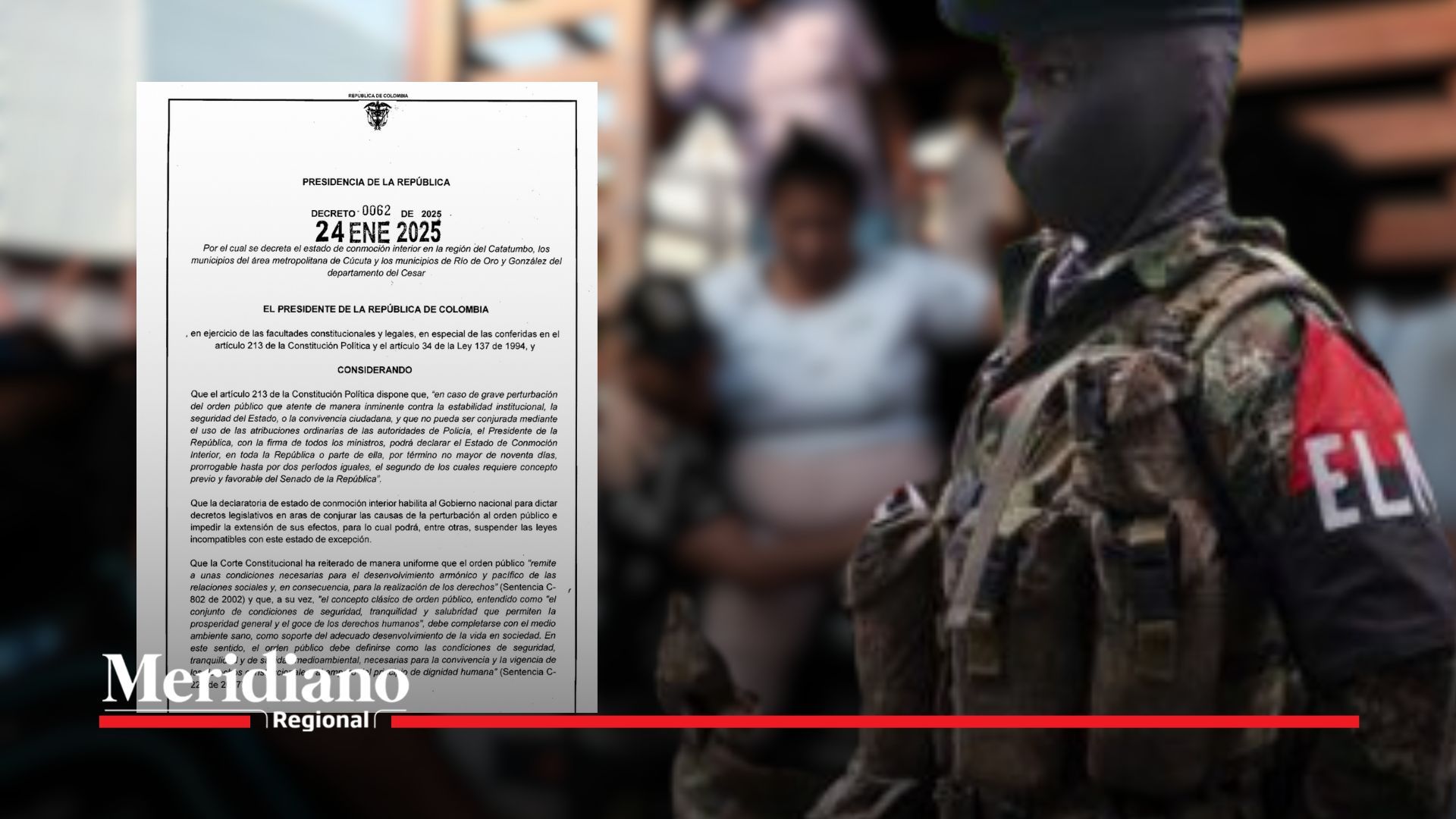 Decreto de estado de conmoción interior - Crisis de seguridad en Arauca - Violencia en Catatumbo - Exclusión de Arauca del decreto - Grupos armados en Arauca y Catatumbo
ELN en Catatumbo - Desplazamiento forzado en Colombia - Abandono del Gobierno en Arauca - Declaraciones de Gustavo Petro - Política de paz total en Colombia - noticias colombia