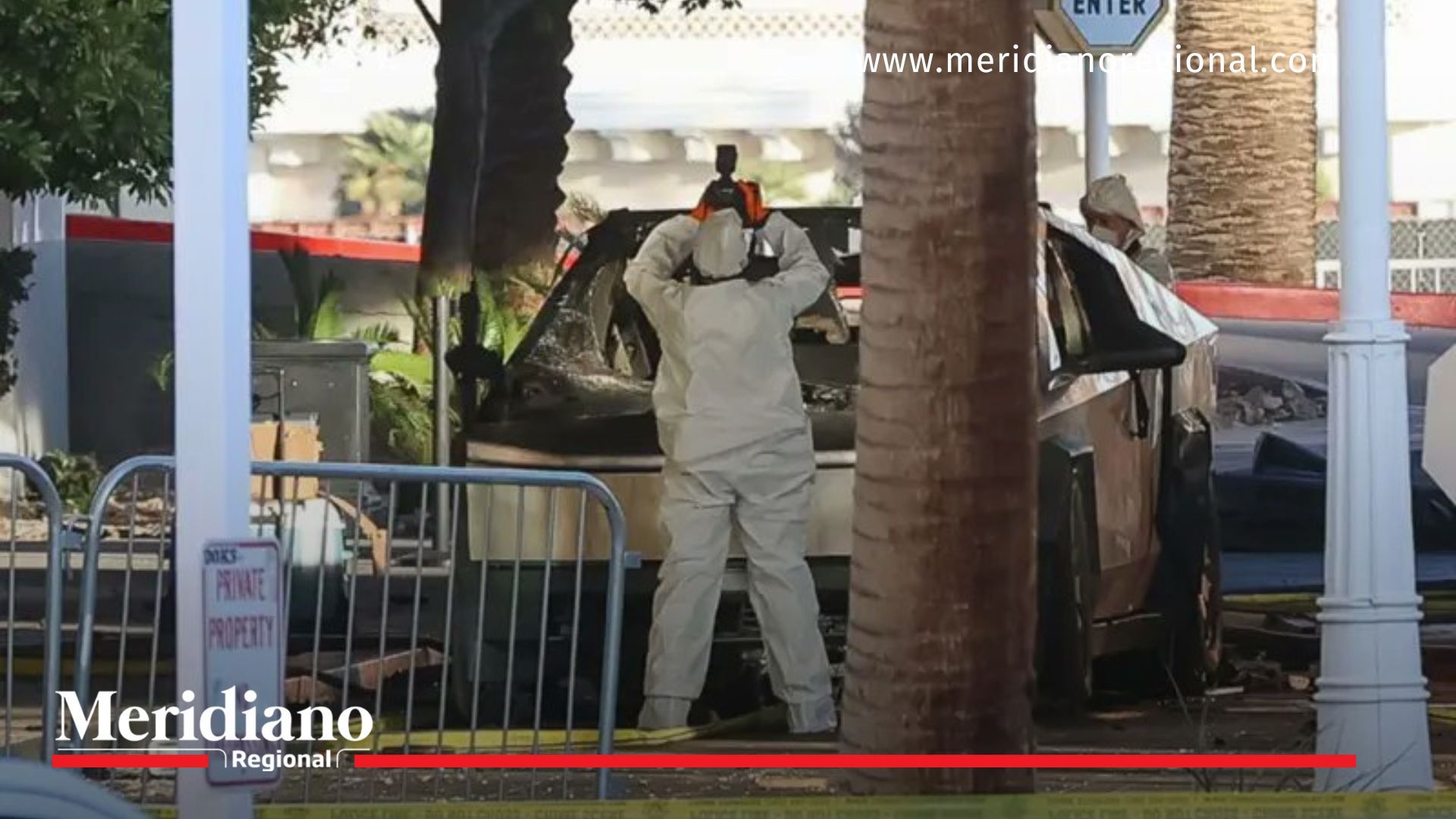 Cybertruck estalla frente al Hotel Trump en Las Vegas Explosion- Cybertruck- Tesla- Hotel Trump- Las Vegas- Estados Unidos- seguridad- investigación- nexos- terrorismo- orden público-