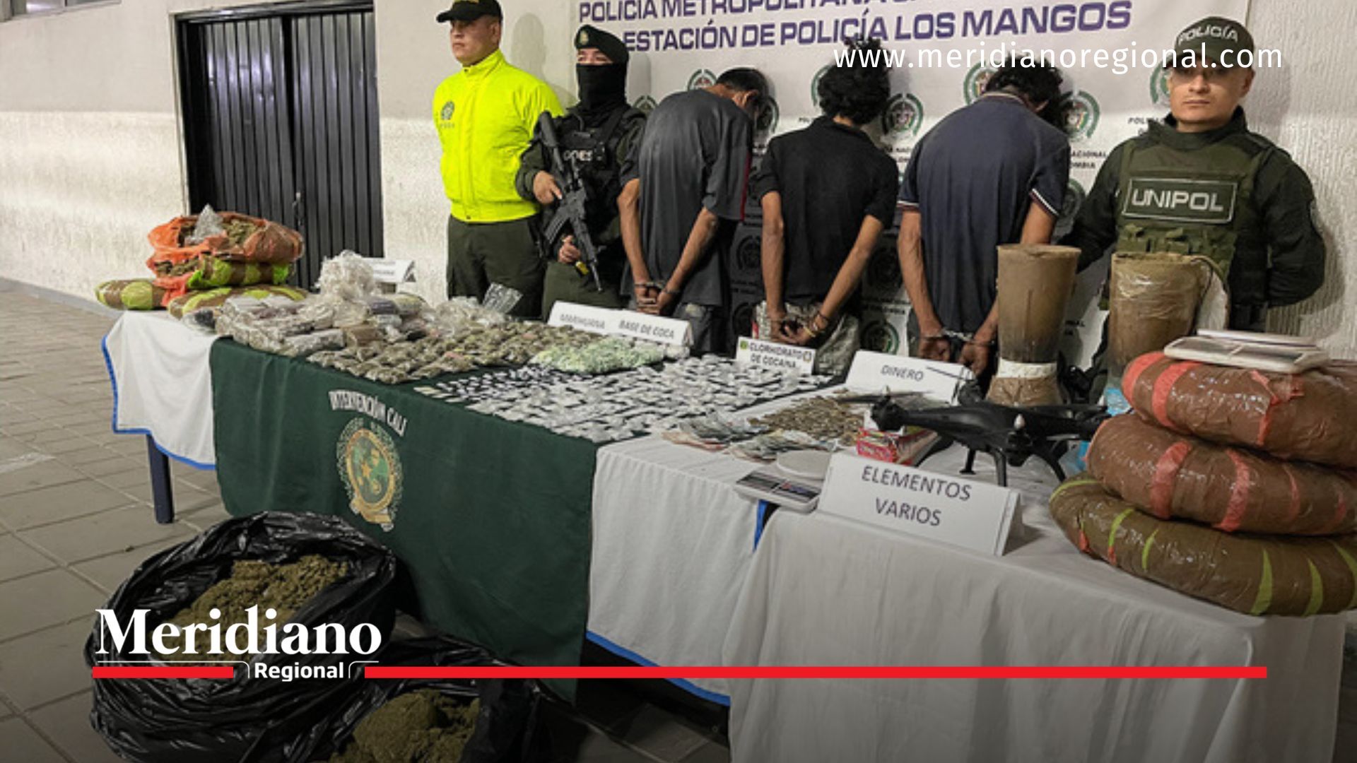 desmantelan-narco-búnker-Cali-microtráfico-banda-La-40-droga-incautación-Policía-Fiscalía-Comuna-4-marihuana-cocaína-bazuco-túneles-dron-allanamiento-homicidios-seguridad