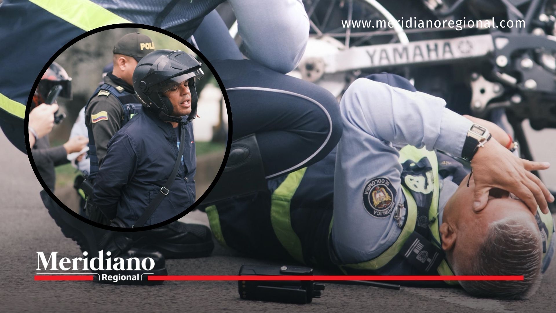 Capturan a motociclista que atropelló a un agente de tránsito en Cali