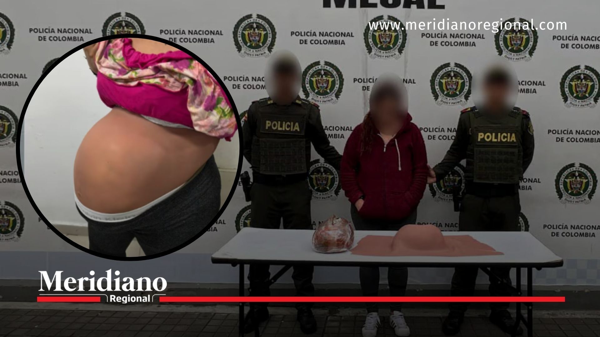 fingía narcotráfico-en-Cali, mujer-fingía-embarazo, faja-de-látex, tráfico-de-estupefacientes, noticia-policial, captura-en-Ciudad-2000, cocaína-oculta