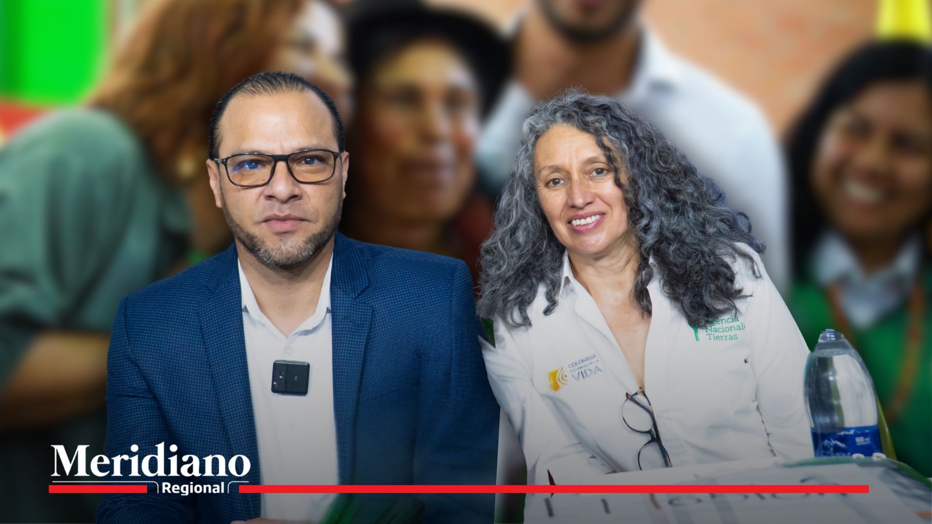Diana Patricia Herrera (ANT) y Edwin Heiver Muñoz (Alcaldía de Popayán) acompañaron la entrega de 380 títulos de propiedad rural en el Cauca.