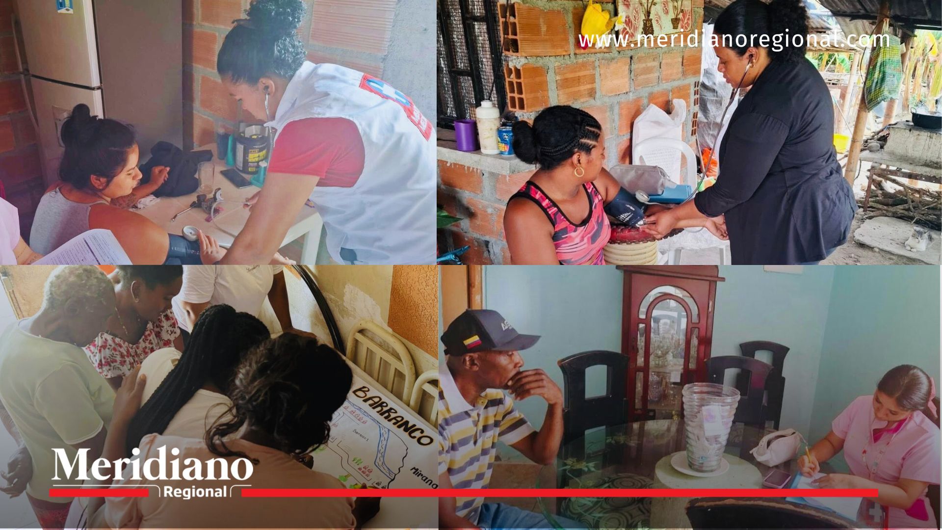 Brigada de salud liderada por la E.S.E. Norte 2 en la vereda El Barranco, zona rural de Corinto, Cauca.