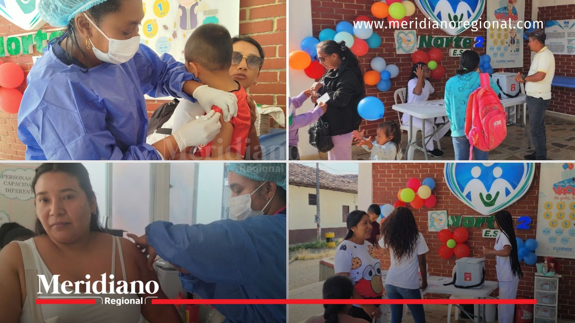 Niños, adultos y gestantes acudieron a la jornada gratuita de vacunación en Caloto, liderada por la E.S.E. Norte 2.