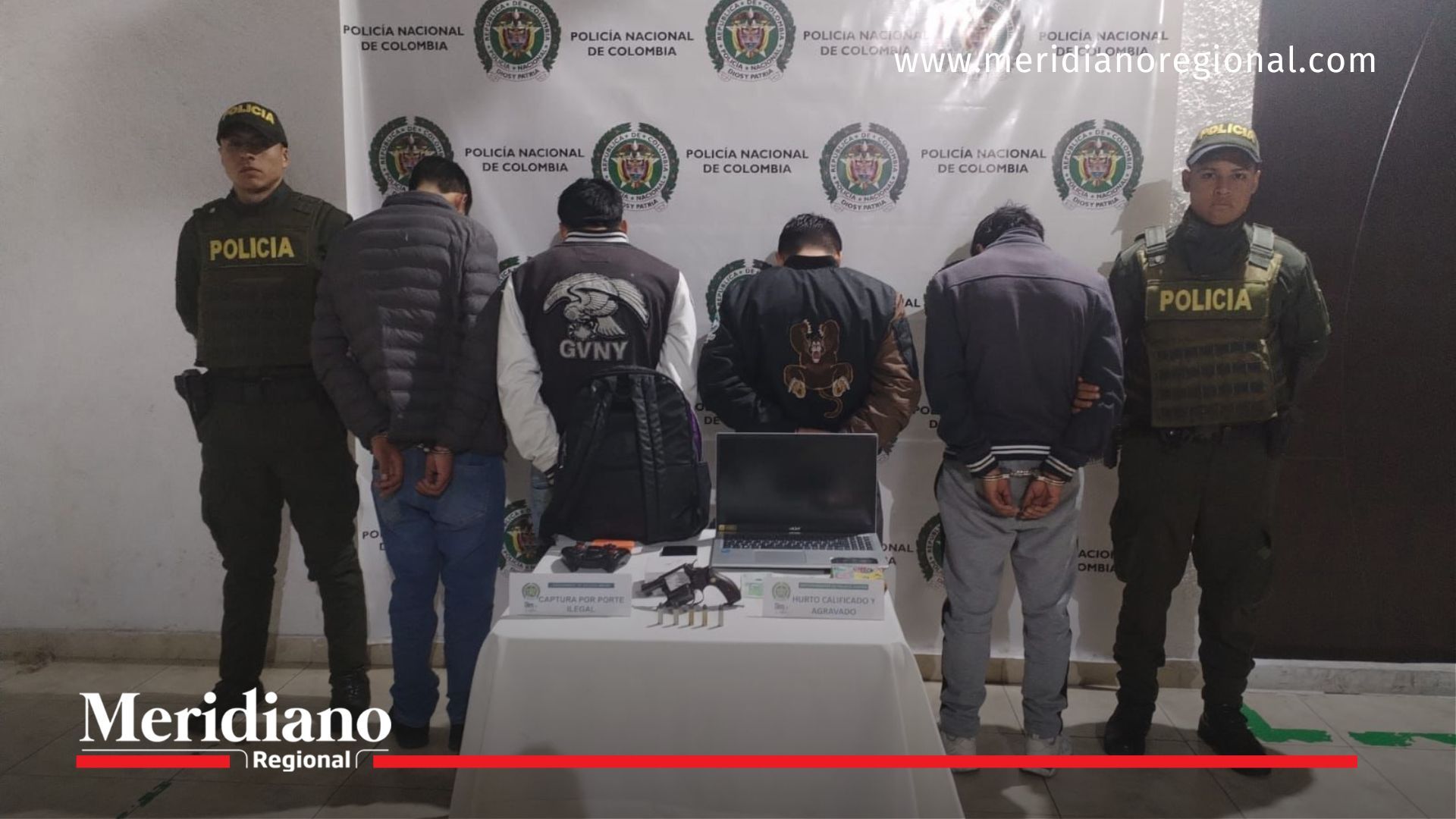 Cuatro capturados en Ipiales por intento de hurto y porte ilegal de armas, durante operativos que fortalecen la seguridad en la ciudad.
