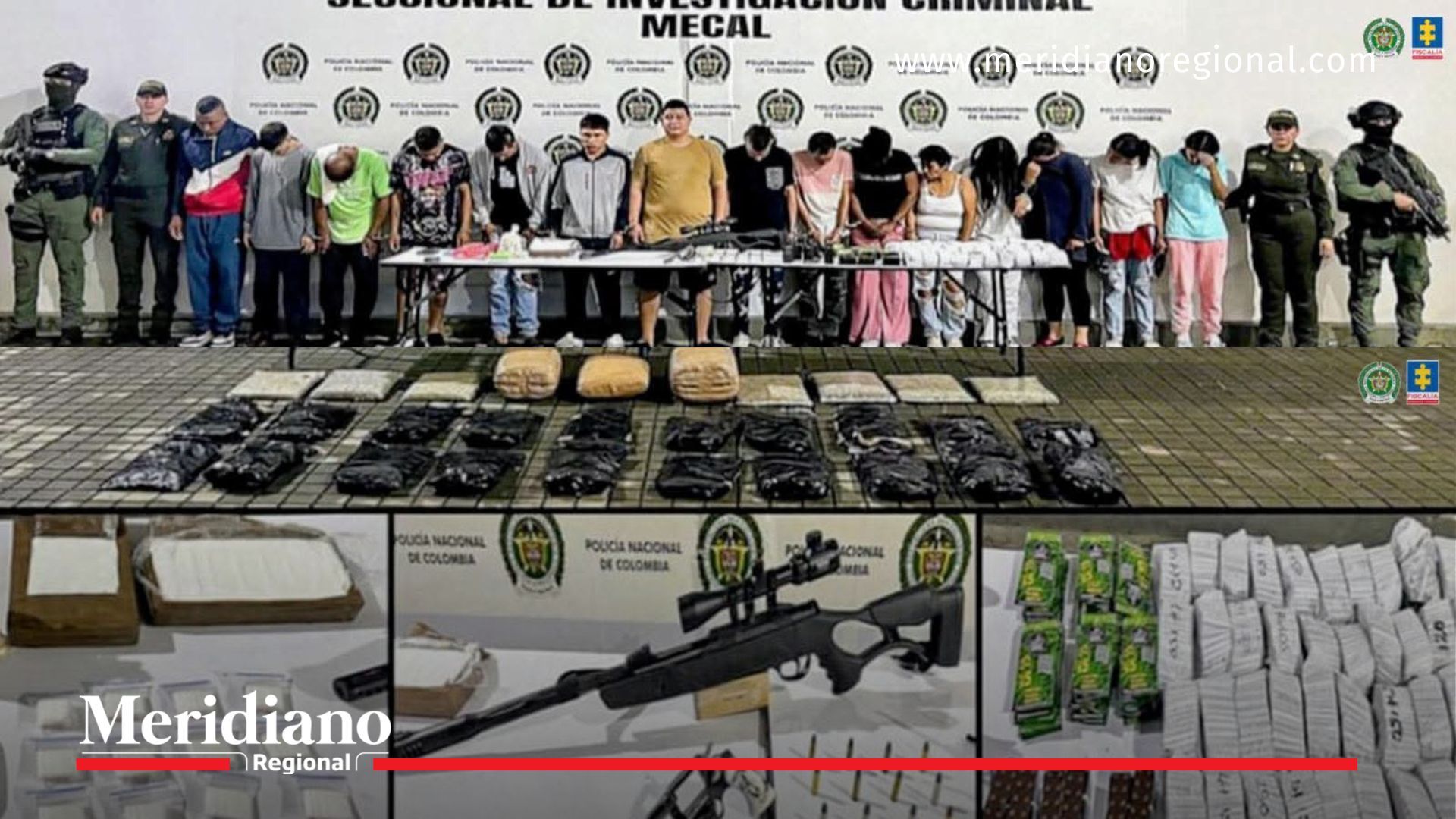 Los Bosculver capturados en Cali con fusil, droga, radios y dinero tras operativo en la Comuna 18