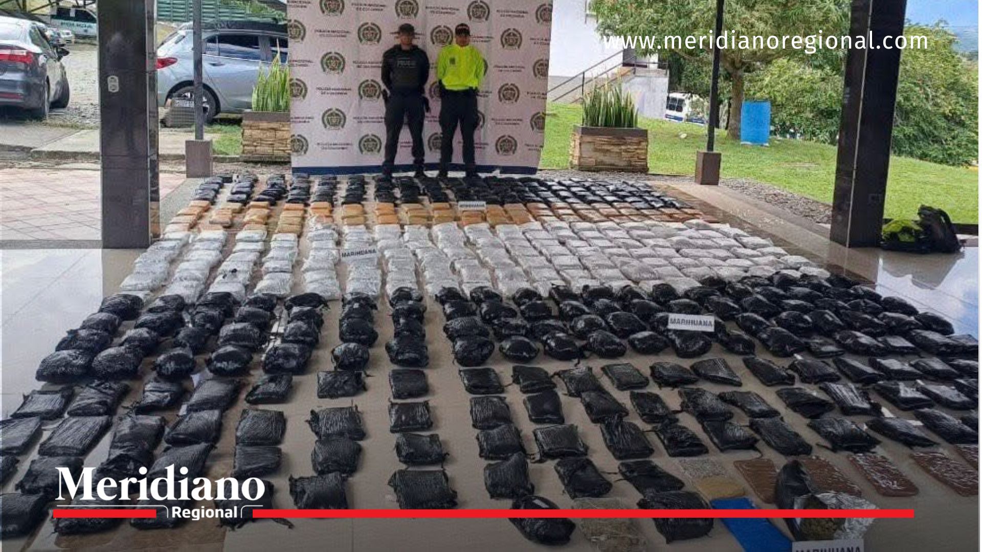 Policía incauta 315 kilos de marihuana en El Toro, Valle del Cauca, en operativo contra el Frente Dagoberto Ramos.