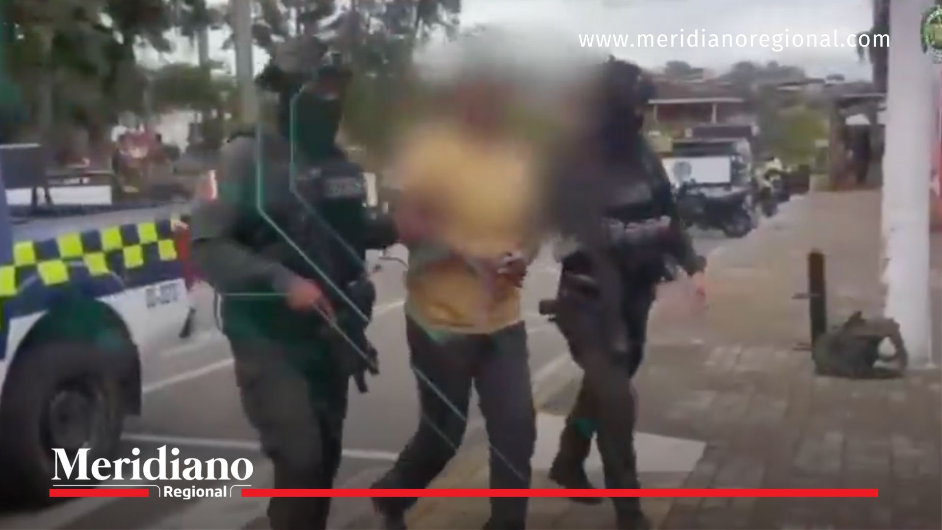 Momento de la captura de alias Jerry, cabecilla del Clan del Golfo, en un operativo conjunto en Trujillo, Valle del Cauca.