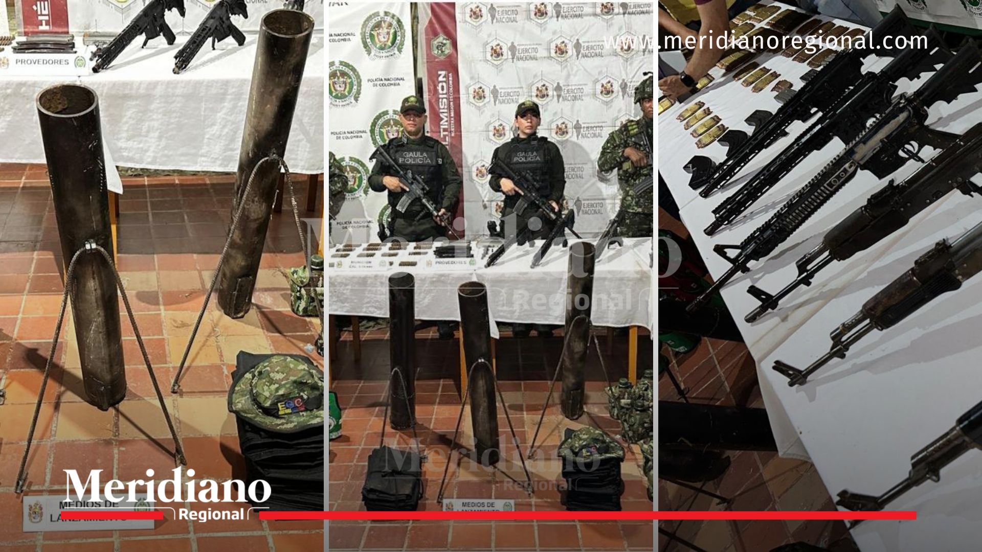 Operativo militar y policial incauta fusiles, medios de lanzamiento y material del Clan del Golfo en Altos del Rosario, Bolívar.