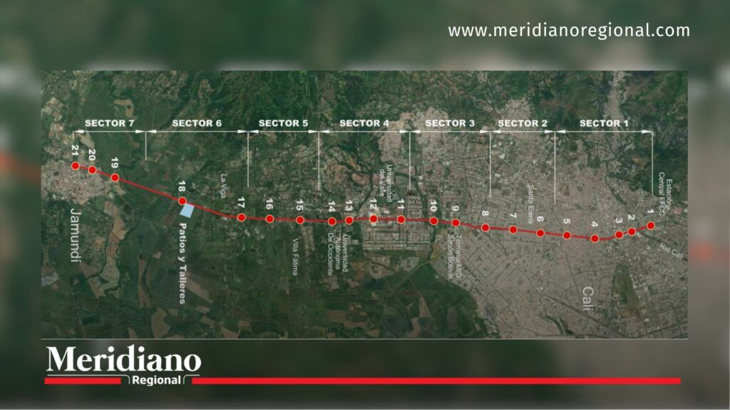 Render del Tren de Cercanías en estación proyectada del Valle del Cauca, con pasajeros en Cali y Jamundí como parte del plan de movilidad sostenible.
