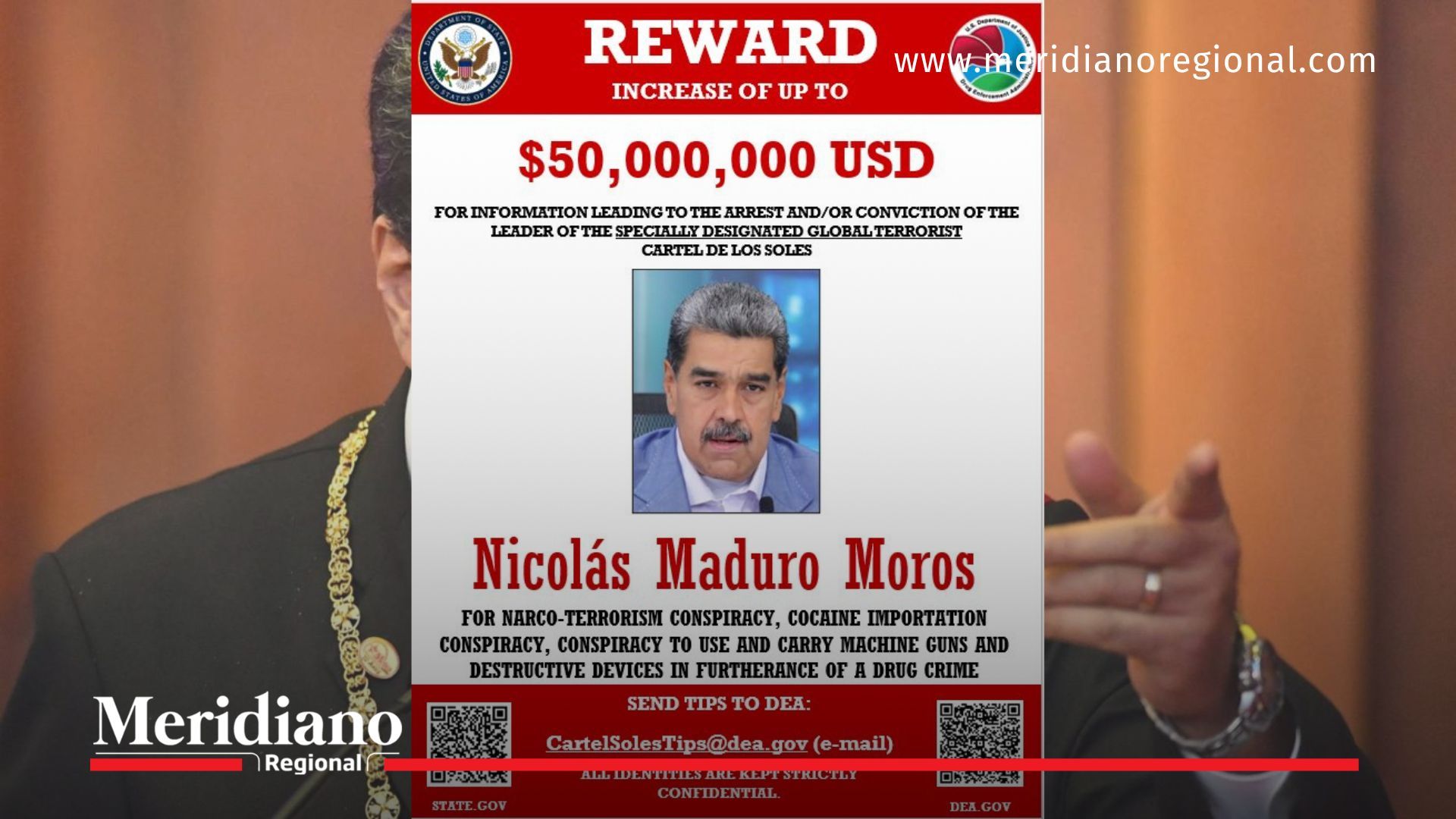 noticias Venezuela - recompensa por Nicolás Maduro - narcoterrorismo Nicolás Maduro - captura Nicolás Maduro - elecciones Venezuela 2024