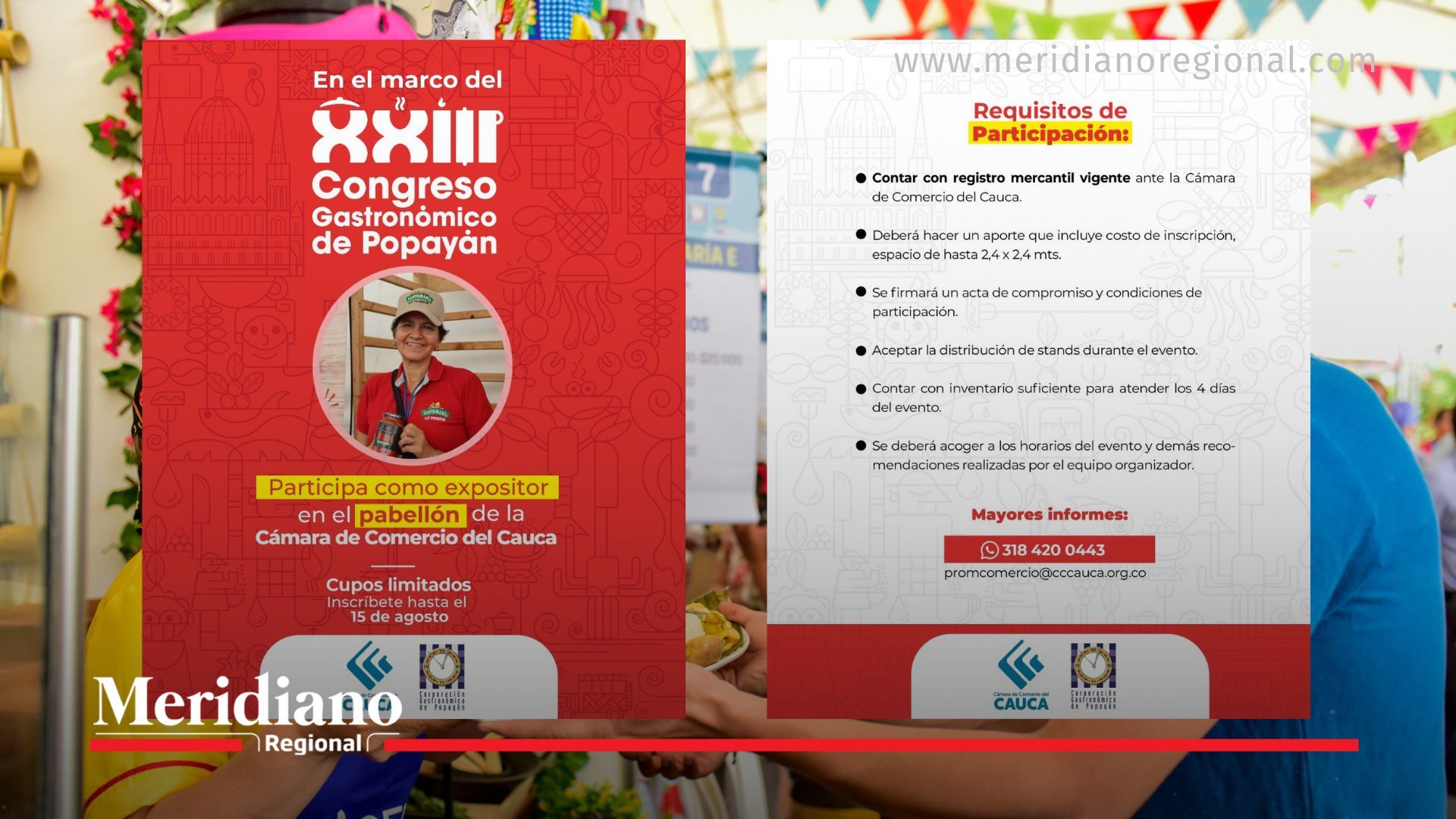 noticias popayán - XXIII Congreso Gastronómico de Popayán - cámara de comercio del cauca - inscripciones artesanos popayán - artesanos cauca - congreso gastronómico popayán 2025