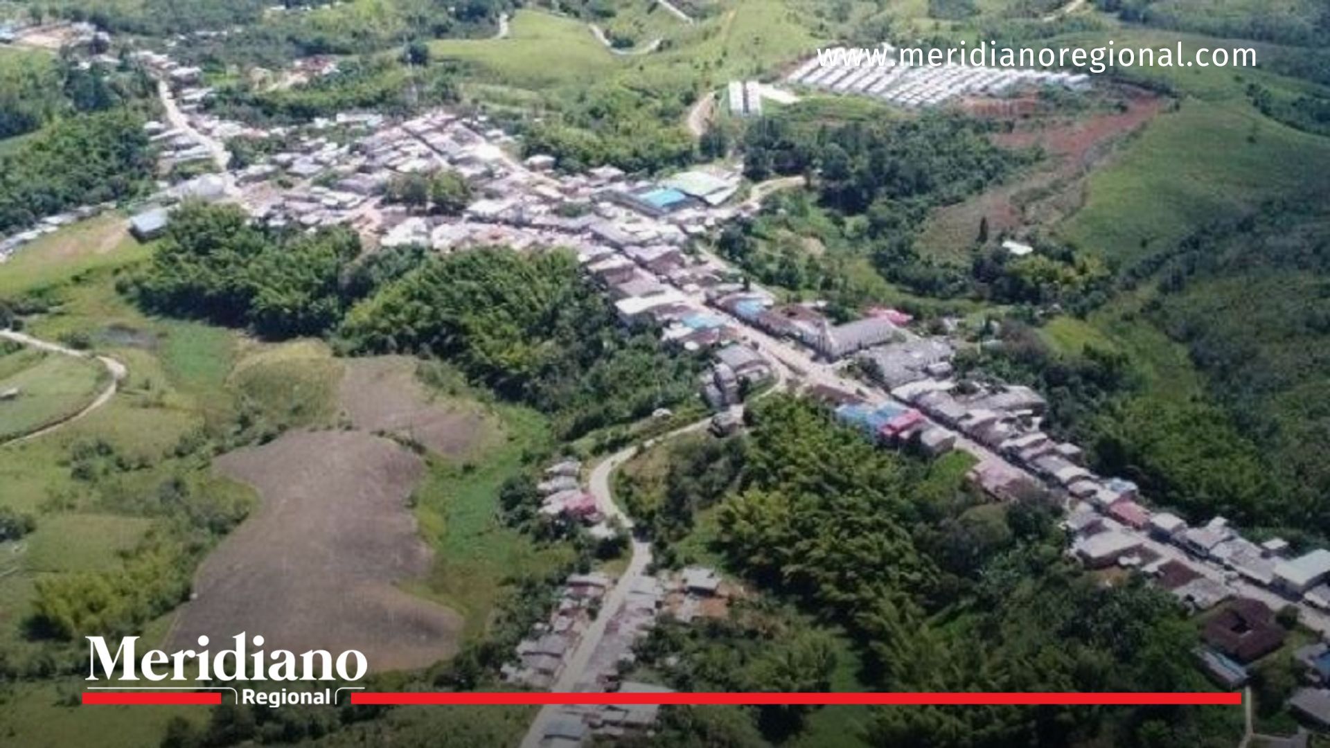 Vista panorámica de Morales, Cauca, municipio donde fueron asesinados dos policías en pleno casco urbano.