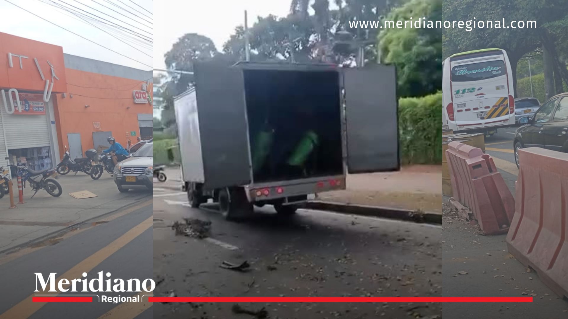 El furgón hallado por las autoridades tras la explosión en Cali fue modificado con rampas para el lanzamiento de artefactos.