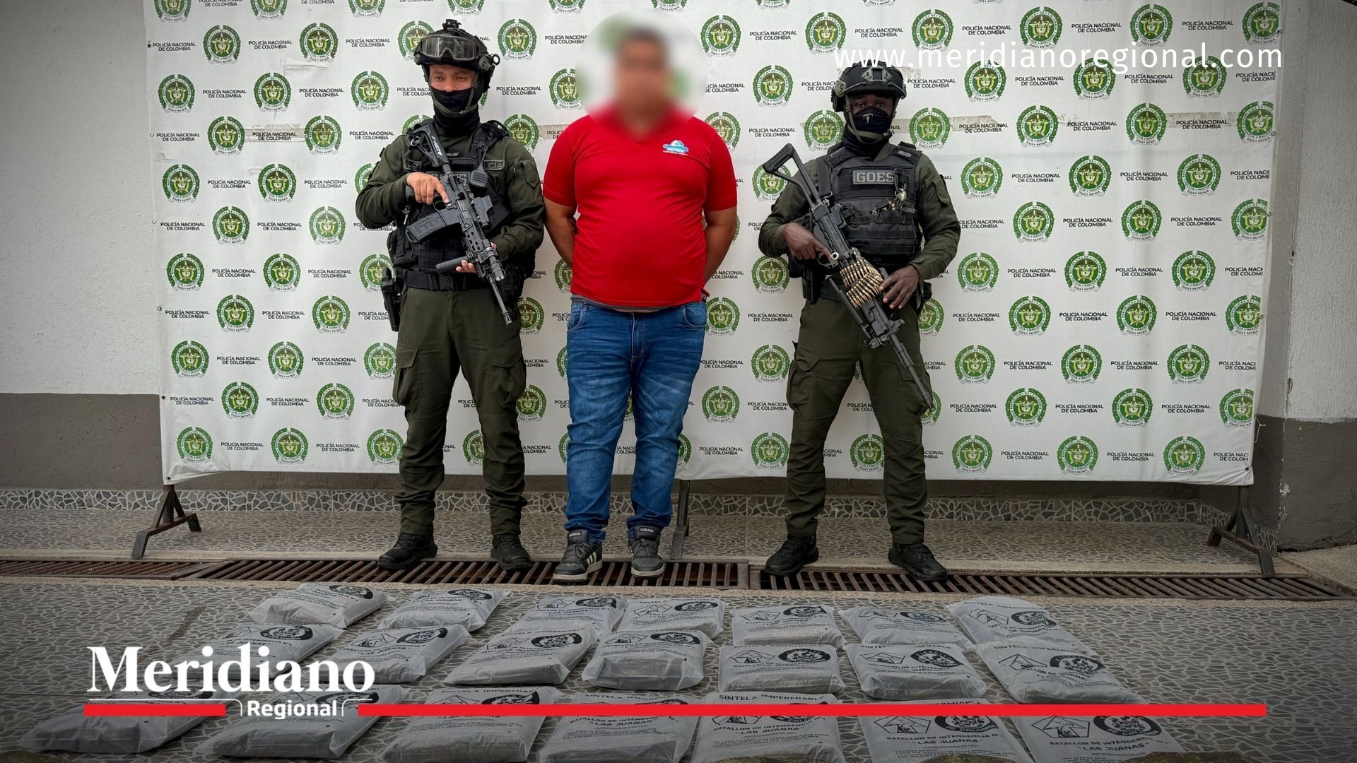 Policía del GOES capturó en Popayán a un conductor con 28 cintelas de uso exclusivo militar.