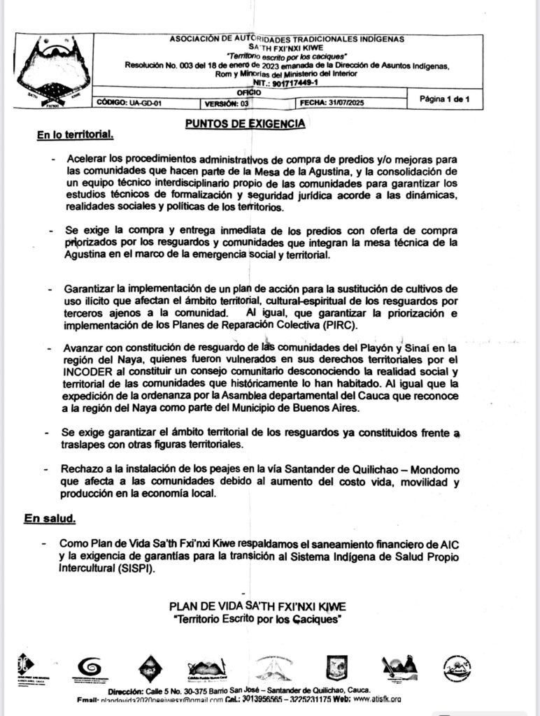 bloqueo en la panamericana - comunidades indígenas - congreso gastronómico Popayán - noticias Cauca - noticias Valle - noticias Nariño - noticias Chocó