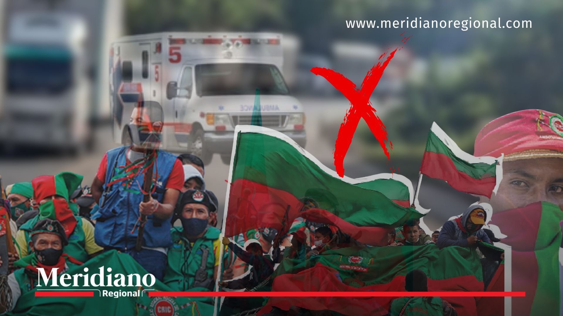 Indígenas del CRIC bloquearon la Panamericana en La Agustina, afectando a ambulancias y vehículos que necesitaban transitar.