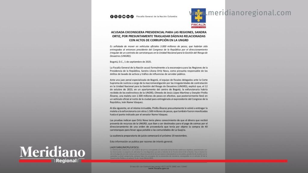 noticias Colombia - Sandra Ortiz - UNGRD - Iván Name - corrupción UNGRD - carrotanques La Guajira