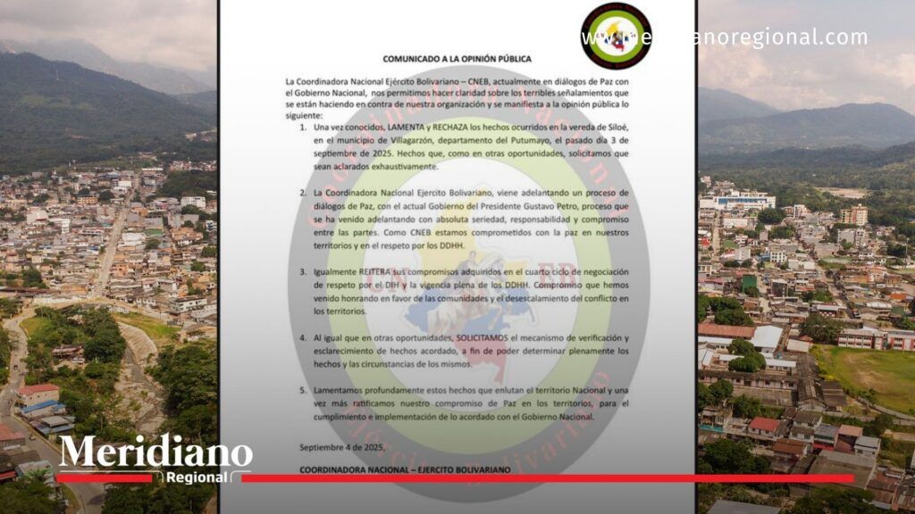 noticias Putumayo - ataque en Putumayo - militares quemados Villagarzón - proceso de paz en Putumayo - Coordinadora Nacional Ejército Bolivariano