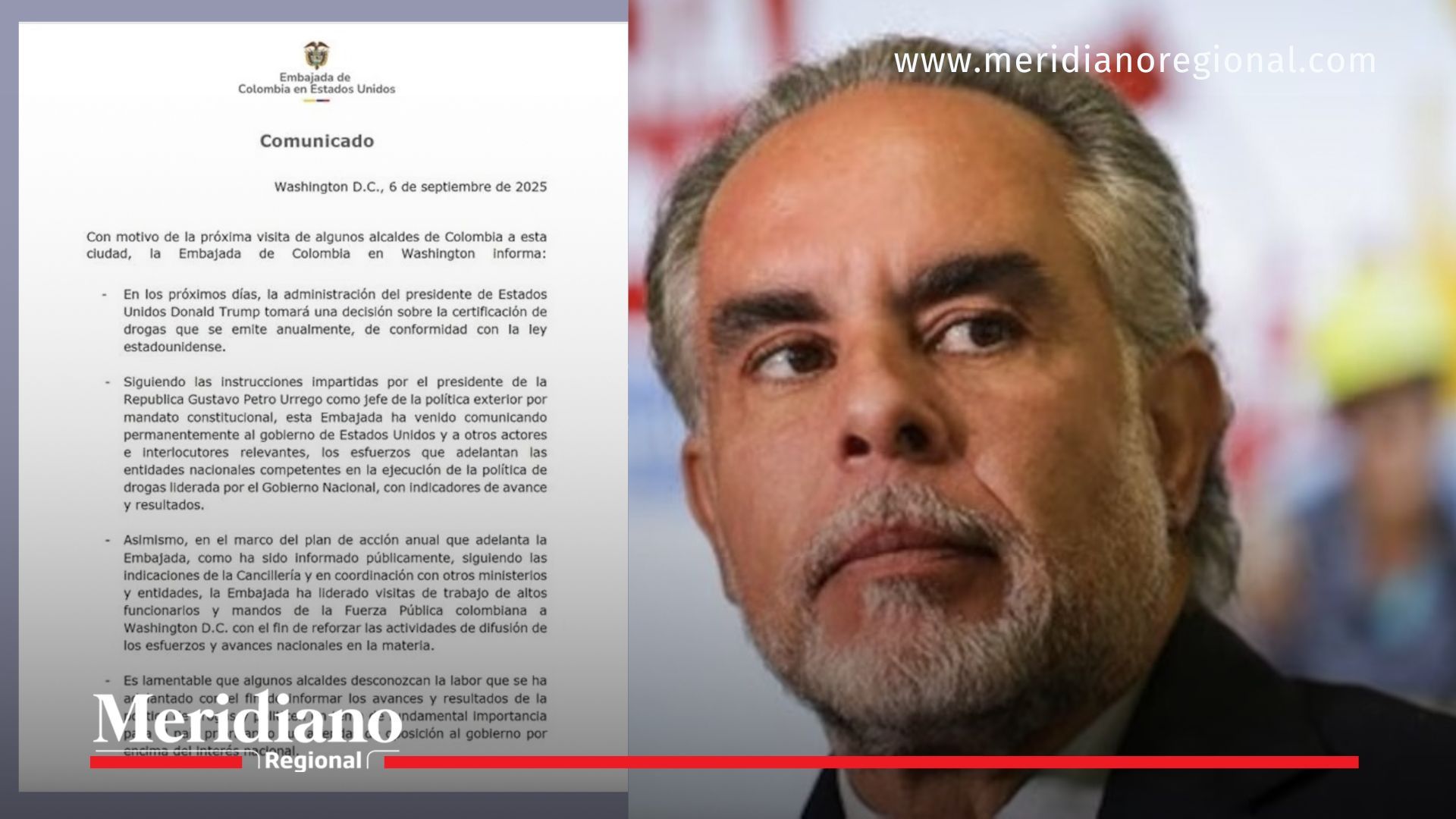 Armando Benedetti anunció que presentará denuncias contra alcaldes colombianos por su viaje a Washington.