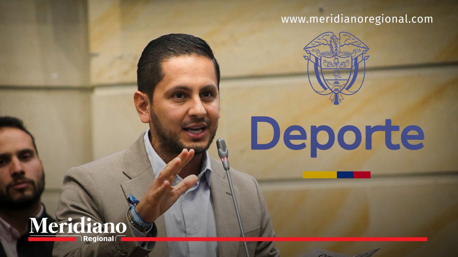 senador en debate sobre recorte presupuestal al deporte en Colombia