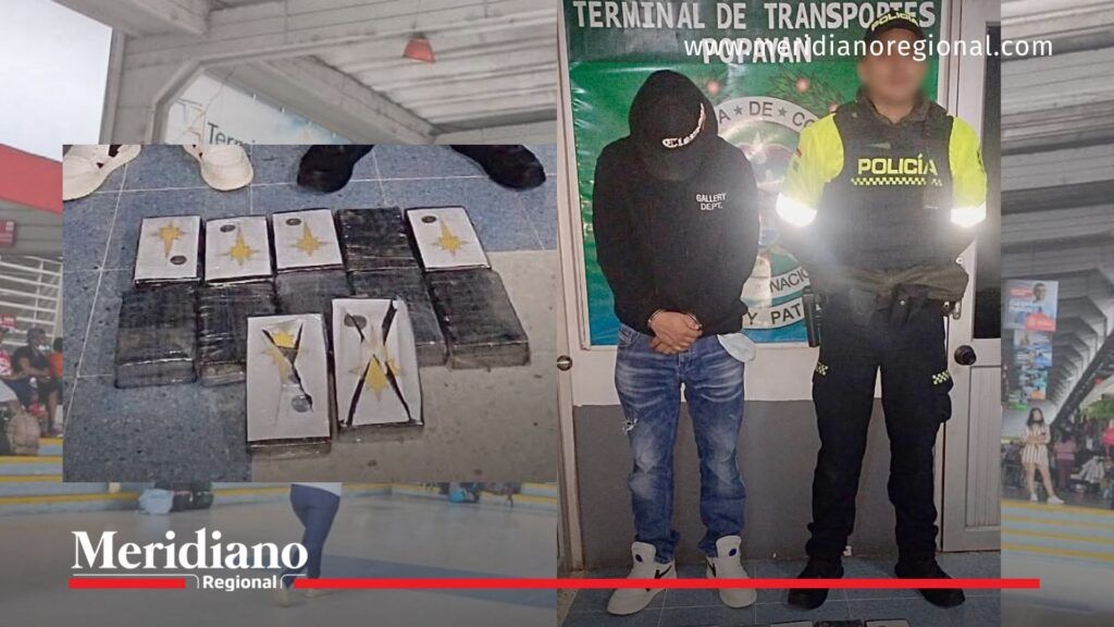 Incautación de cocaína en Popayán en terminal de transportes - Meridiano Regional incautación de cocaína en Popayán - droga incautada Popayán - terminal de transportes de Popayán