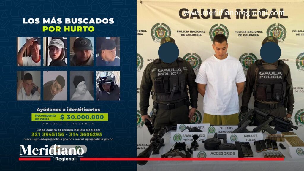 noticias Cali - moto-ladrones en Cali - captura de ladrones en Cali - cartel de los más buscados en Cali - seguridad en Cali