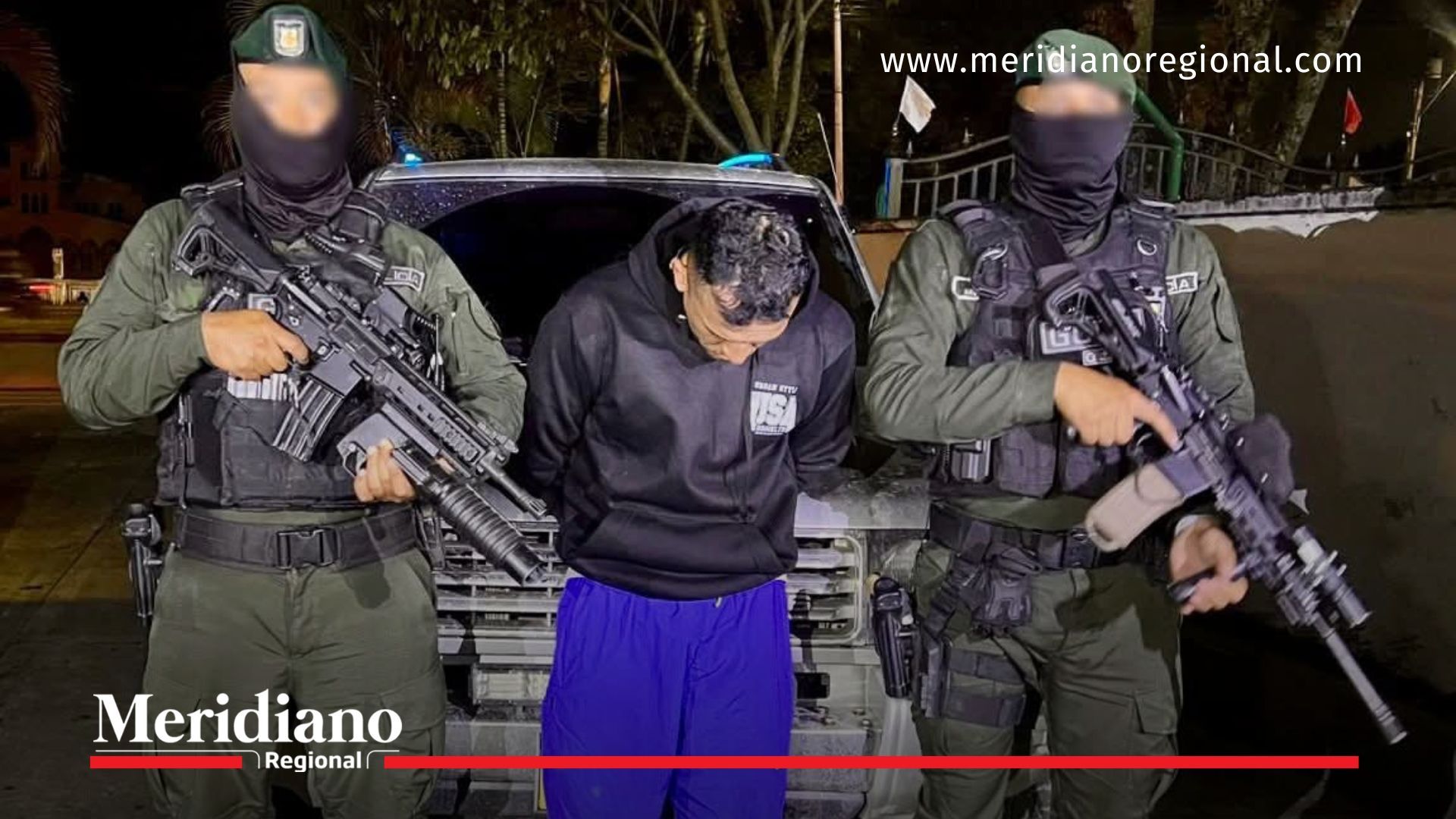 Policía Metropolitana presentó al capturado por el hurto de un vehículo en la vereda Cantabria, Popayán.