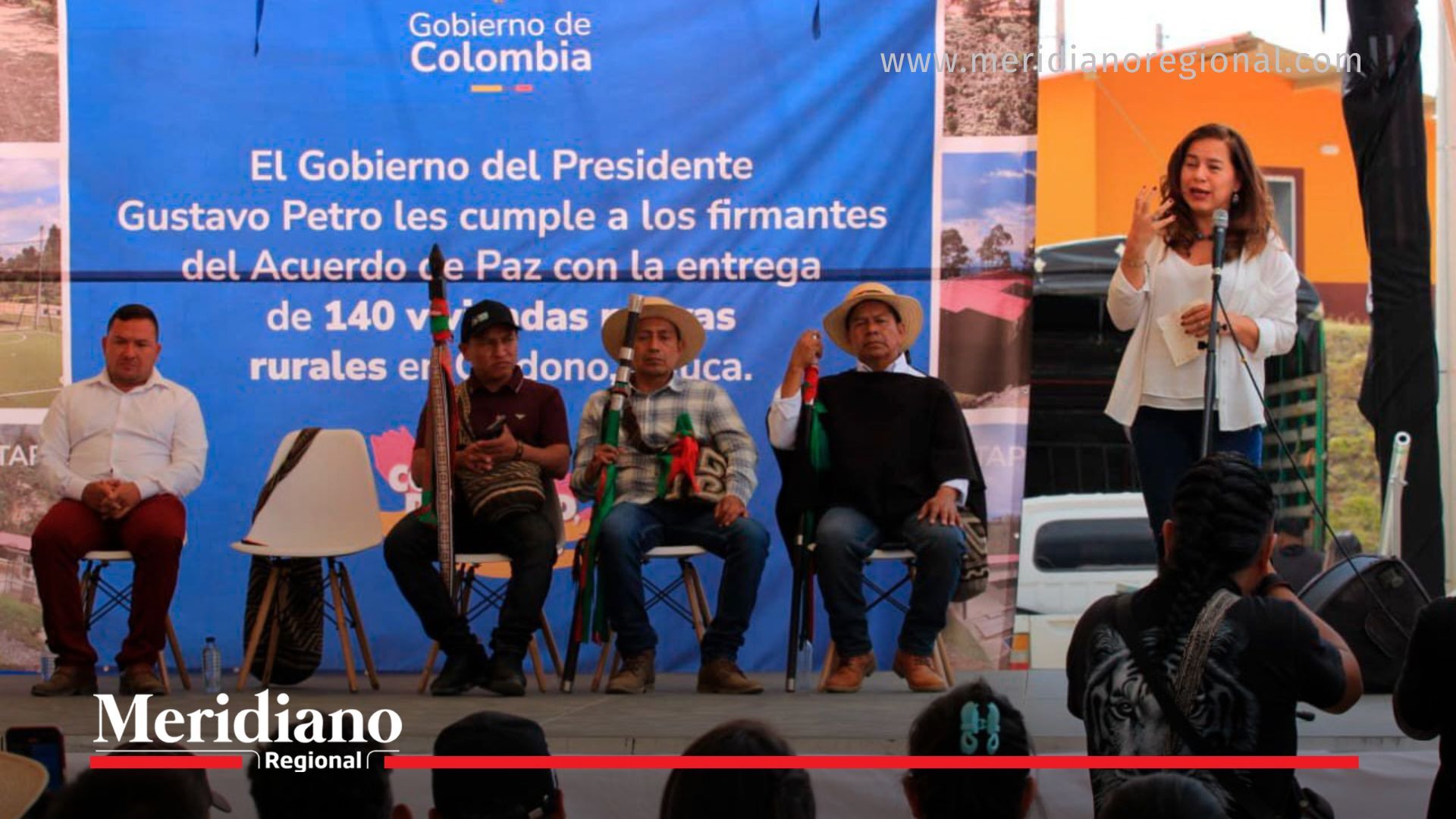 viviendas firmantes de paz - caldono cauca - ceremonia de entrega - ciudadela camino del sol