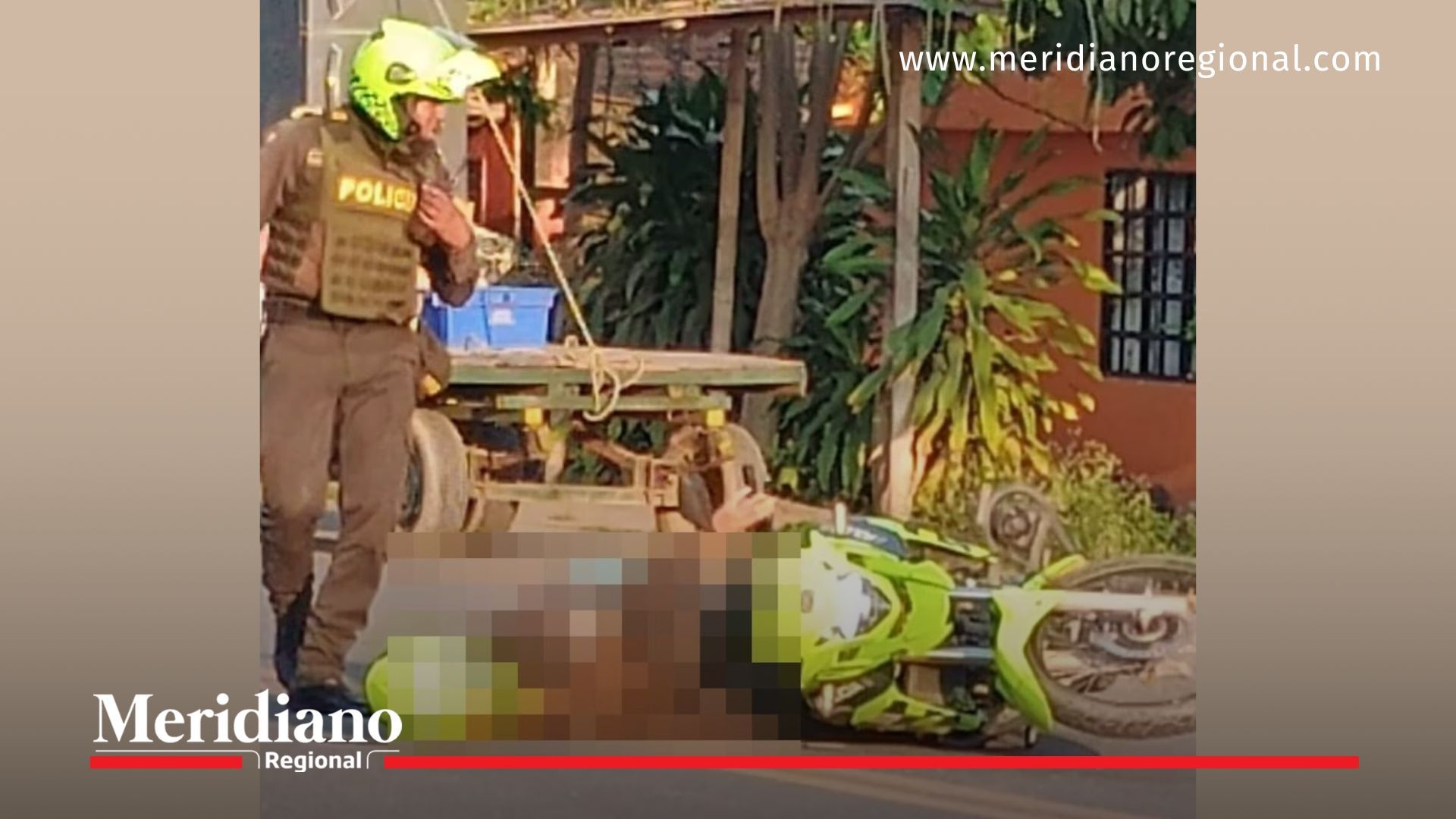 Lugar donde fue asesinado el patrullero Jasmir Gustavo Ortiz Pardo en un ataque armado ocurrido en Puerto Tejada, Cauca.