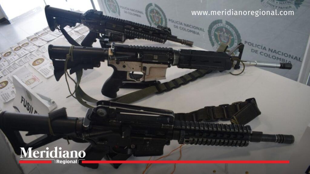 fusiles incautados en operativo Algeciras Huila contra el Frente Iván Díaz