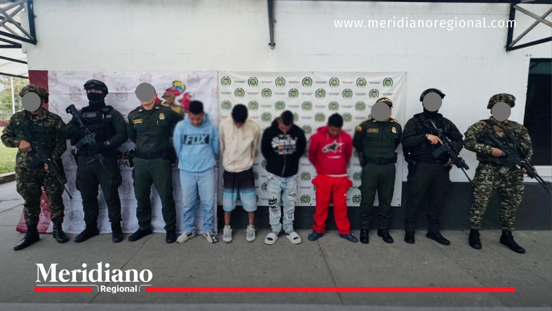 Captura de integrantes de la banda Los GOOPRO en Popayán durante operativo policial