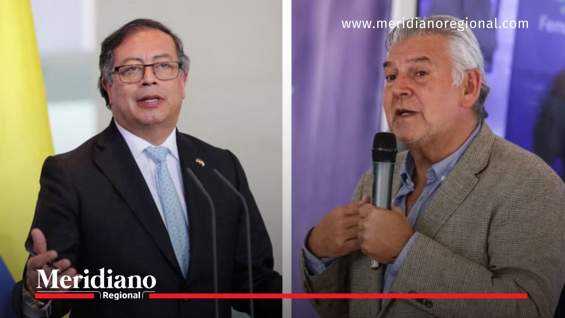 Gustavo Petro responsable de la reforma laboral y Jaime Alberto Cabal presidente de Fenalco en debate por cierre de empresas en Colombia