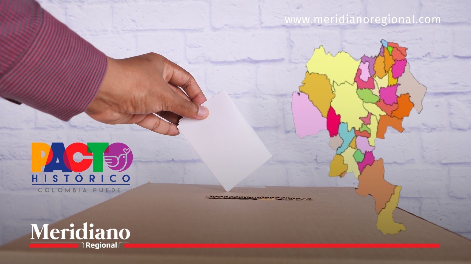 portada tarjetón Pacto Histórico Cauca - consulta Pacto Histórico - elecciones legislativas 2026 - mapa del Cauca