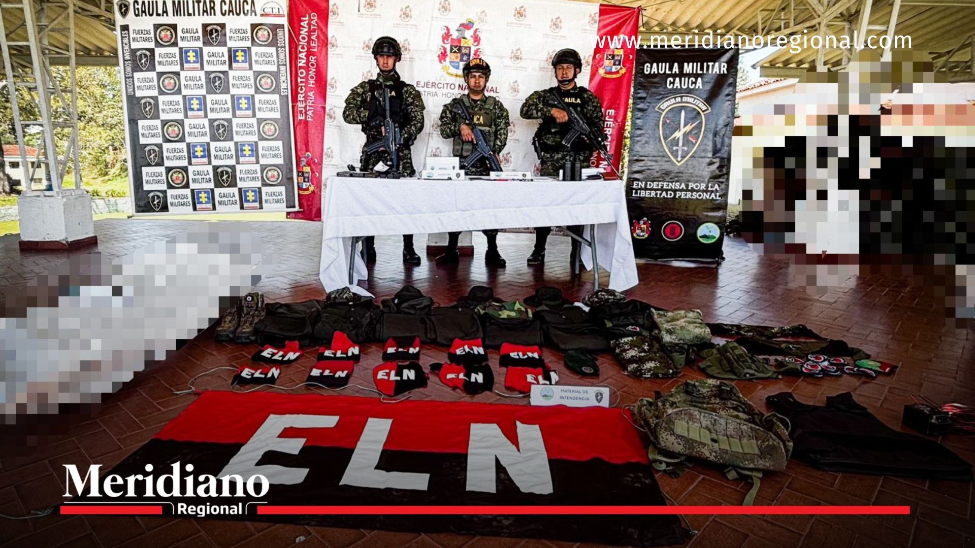 elementos incautados - alias Demetrio - ELN Cauca - operación militar en Totoró - Ejército Nacional - Gaula Militar Cauca - noticias Cauca