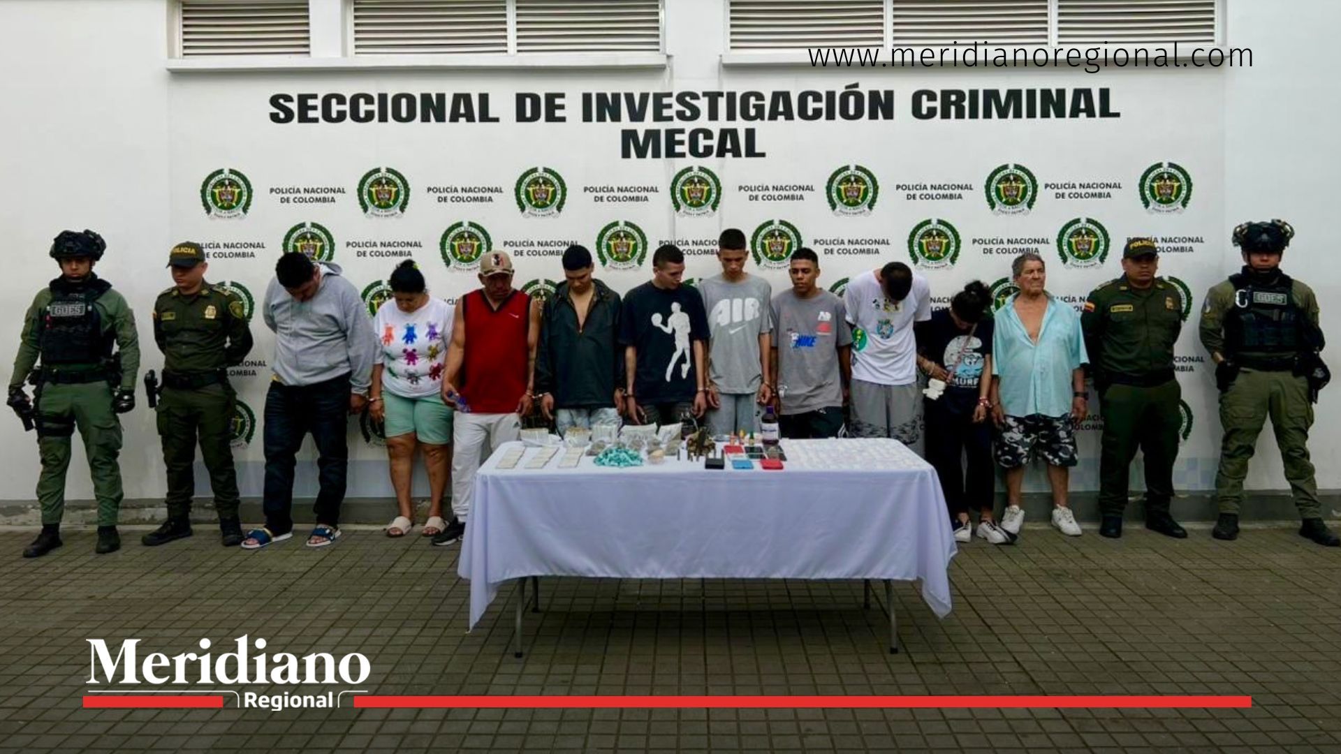 Diez personas fueron capturadas por la Policía Metropolitana de Cali durante el operativo que permitió la desarticulación de la banda Calle Caliente.
