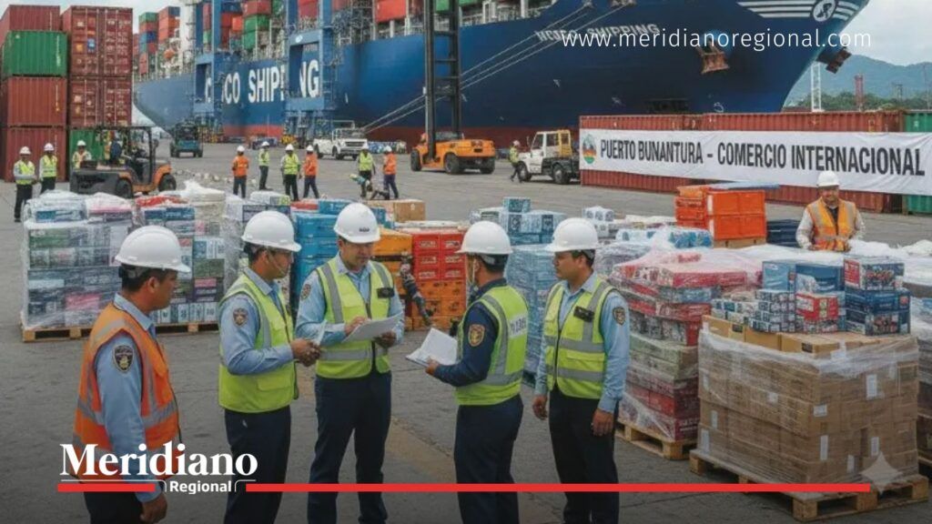 Descarga de contenedores chinos en el puerto de Buenaventura - Meridiano Regional importaciones-colombianas-desde-china - puerto-buenaventura - comercio-exterior-colombia